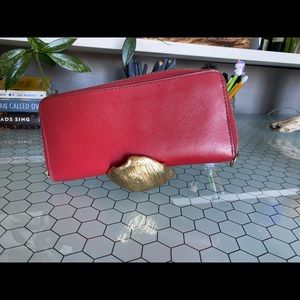 Red Leather Michael Kors Wallet
